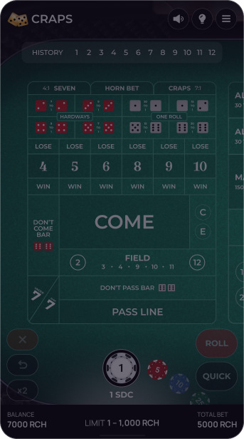 Virtual Craps demo